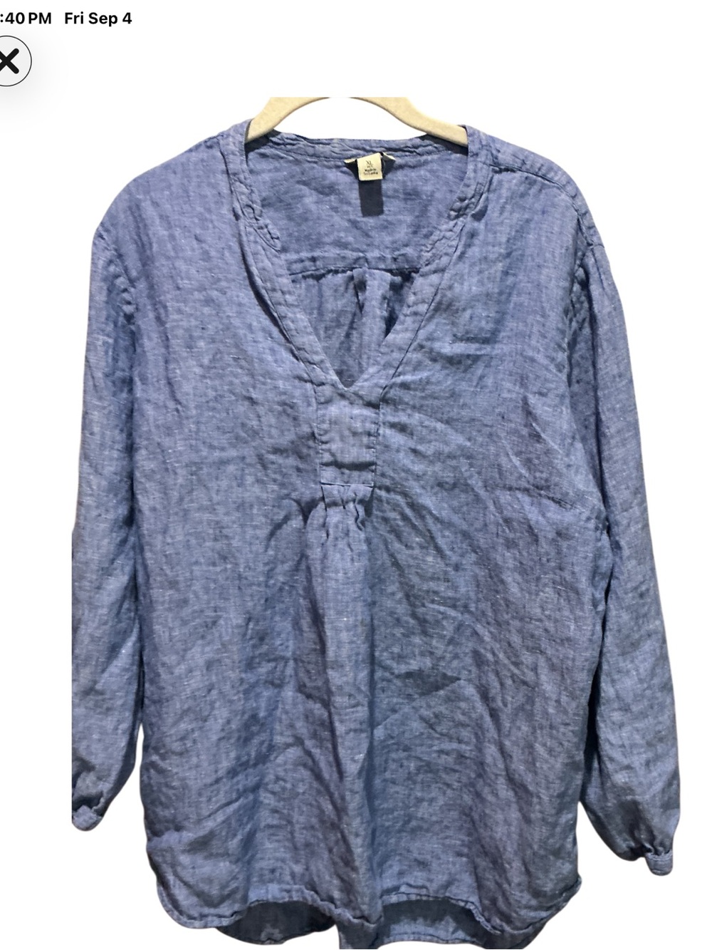L L Bean 100% Linen Top/ Tunic/ Dress